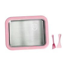 Rolled Ice Cream Maker with Stainless Steel Cold Plate and Dual Shovels for Quick DIY Desserts, Pink