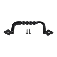 Vintage Rustic Barn Door Handle HeavyDuty Steel Pull for Wooden Gates and Sliding Doors Black