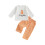(18-24 Months, Beige) Σετ παντελονιών 2 κέντημα κολοκύθας. 1