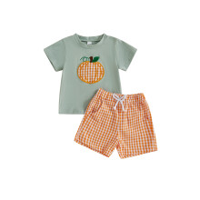 (18-24 Months, Green) Halloweenoutfit voor babyjongens: 2-delige set.