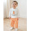 (2-3 Years, Beige) Σετ παντελονιών 2 κέντημα κολοκύθας. 3
