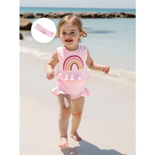 (9-12 Months, Pink) Καλοκαιρινά ρούχα για 3 τεμαχίων 2