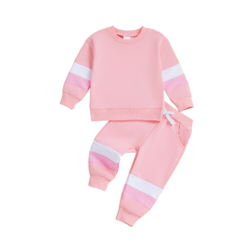 (12-18M, Pink) Σετ βρεφικών ρούχων ελαστική μέση.
