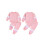 (12-18M, Pink) Σετ βρεφικών ρούχων ελαστική μέση. 2