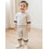 (2-3Y, Beige) Σετ βρεφικών ρούχων ελαστική μέση. 4