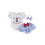 (6-12 Months, Blue) Completo per bambina con fiocco. 1