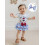 (3-6 Months, Blue) Completo per bambina con fiocco. 4