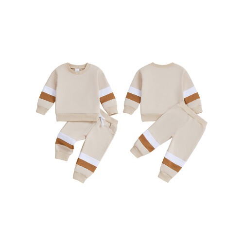 (2-3Y, Beige) Σετ βρεφικών ρούχων ελαστική μέση. 1