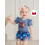 (3-6 Months, Blue) Conjunto bebê menina: da Independência. 3