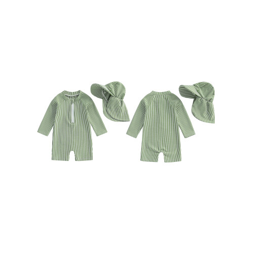 (12-18 Months, Green) Παιδικό μαγιό για μακριά μανίκια. 1
