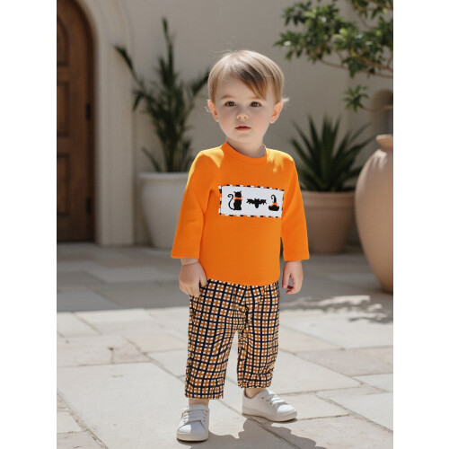 (6-12 Months, Orange) Ρούχα Χάλοουιν με 2 Τεμάχια 2