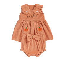 (0-3 Months, Orange) Conjunto de 2 na cintura.