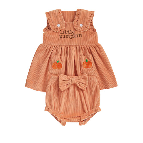 (0-3 Months, Orange) Conjunto de 2 na cintura.