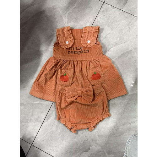 (0-3 Months, Orange) Conjunto de 2 na cintura. 1
