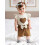 (3-6 Months, Beige) Conjunto de verão laço elástico. 2