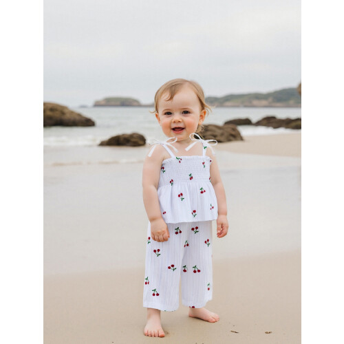 (18-24 Months, White) Καλοκαιρινά ρούχα για 2 τεμαχίων 2