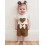 (3-6 Months, Beige) Conjunto de verão laço elástico. 6