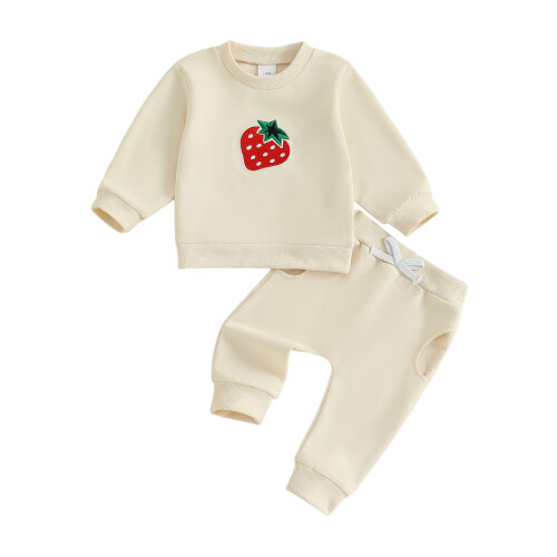 (12-18M, Beige) Φθινοπωρινά ρούχα για μακριά παντελόνια.