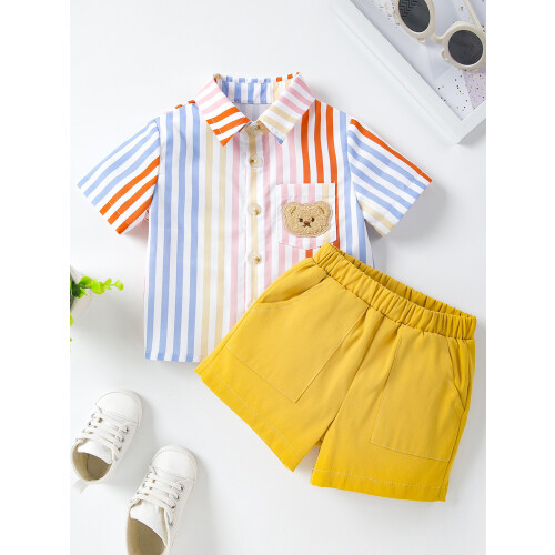 (2-3 Years, Multicolor) Σετ σορτς για μονόχρωμα σορτς 1