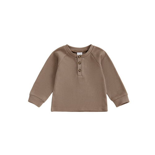 (12-18M, Khaki) Φθινοπωρινά πουκάμισα για casual ρούχα