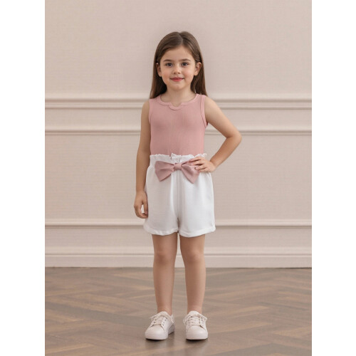 (5-6 Years, Pink) Καλοκαιρινά ρούχα για σετ μόδας. 2