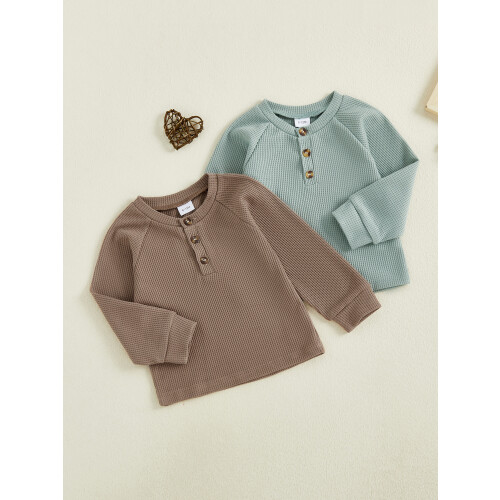 (3-6M, Khaki) Φθινοπωρινά πουκάμισα για casual ρούχα 2