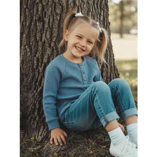 (3-4 Years, Blue) Φθινοπωρινά πουκάμισα για casual ρούχα 1