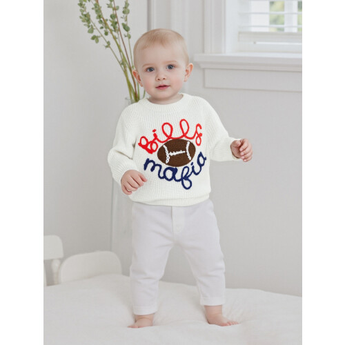 (3-6 Months, White) Πλεκτά Πουλόβερ Μακρυμάνικα Φθινοπωρινές Μπλούζες 2