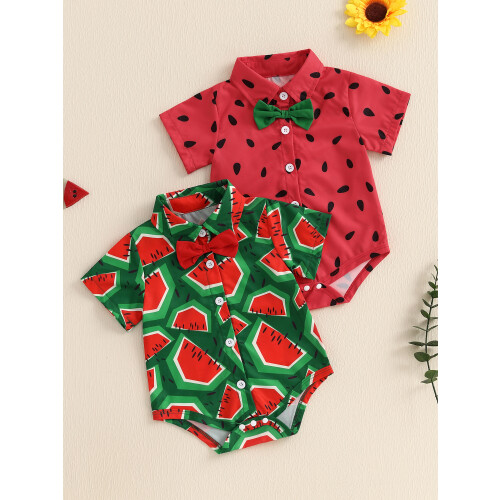 (6-12 Months, Green) Βρεφική Καλοκαιρινή Φόρμα και Γιακά 2