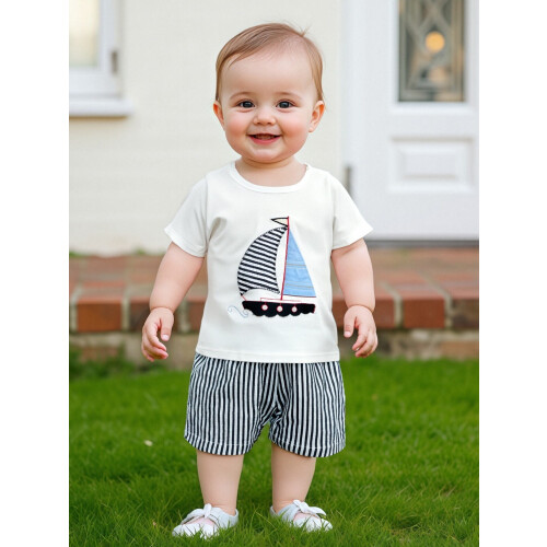(6-12 Months, White) Σετ σορτς για 2 τεμάχια 2