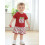 (18-24 Months, Red) Σετ 2 τεμαχίων ρούχων για νήπια με μπλουζάκια και σορτς μήλου 4