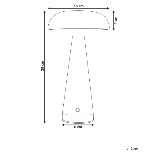 Beliani Wireless LED Table Lamp BOCONO with Dimmer Metal White 2
