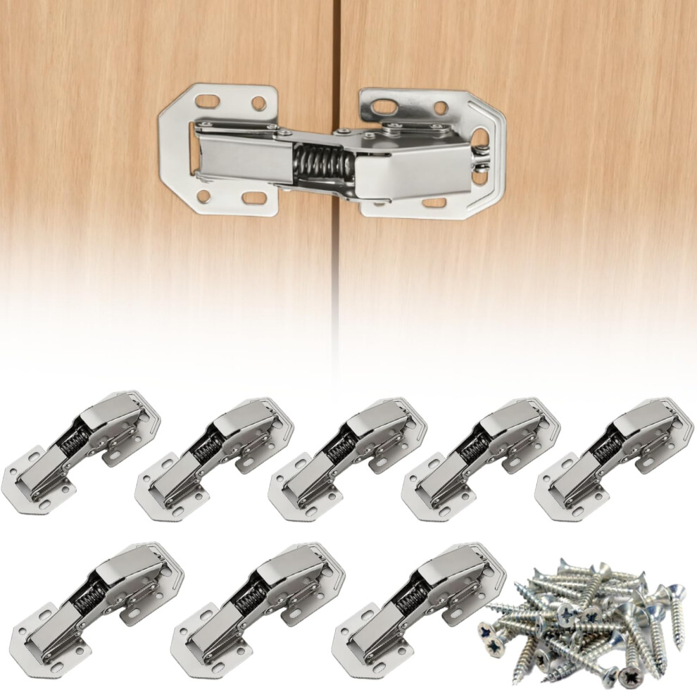 8Pcs Soft Close Cabinet Hinges With Screws, Nodrill Surface Mount Kitchen Hinges For Doors 9771547215745