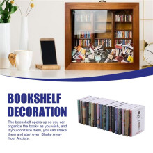 Anti-Anxiety Book Stress Relief Shake Away Your Anxiety Book Stress Reliever Wooden Library Book