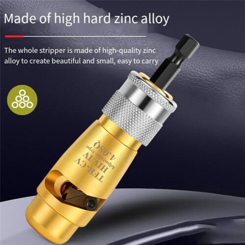 Cable Wire Stripper and Twister, Cable Twisting Stripping Tool with Wrench, Portable Power Drill Wire Stripper 2.5 2