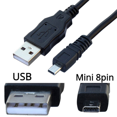 Cabo de Dados UC-E6 Câmera Digital USB  8 Pinos Universal para      1.5M com Anel MagnéTico 1