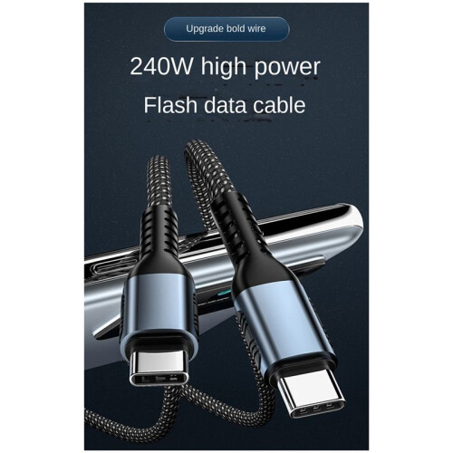 PD 240W Charging Cable Double-Ended Type C to USB Type C 240WPD Data Cord 2M 2