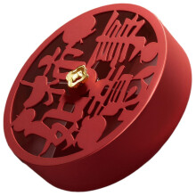 Chinese Wedding Candy Dish with Lid Retro Festive Snack Bowl Divided Compartments FoodGrade