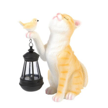 Solar Decor Animal Lamp Cute Solar Little Cats Lamp Resin Cats Outdoor Lantern Garden Yard Balcony Ornament Lights