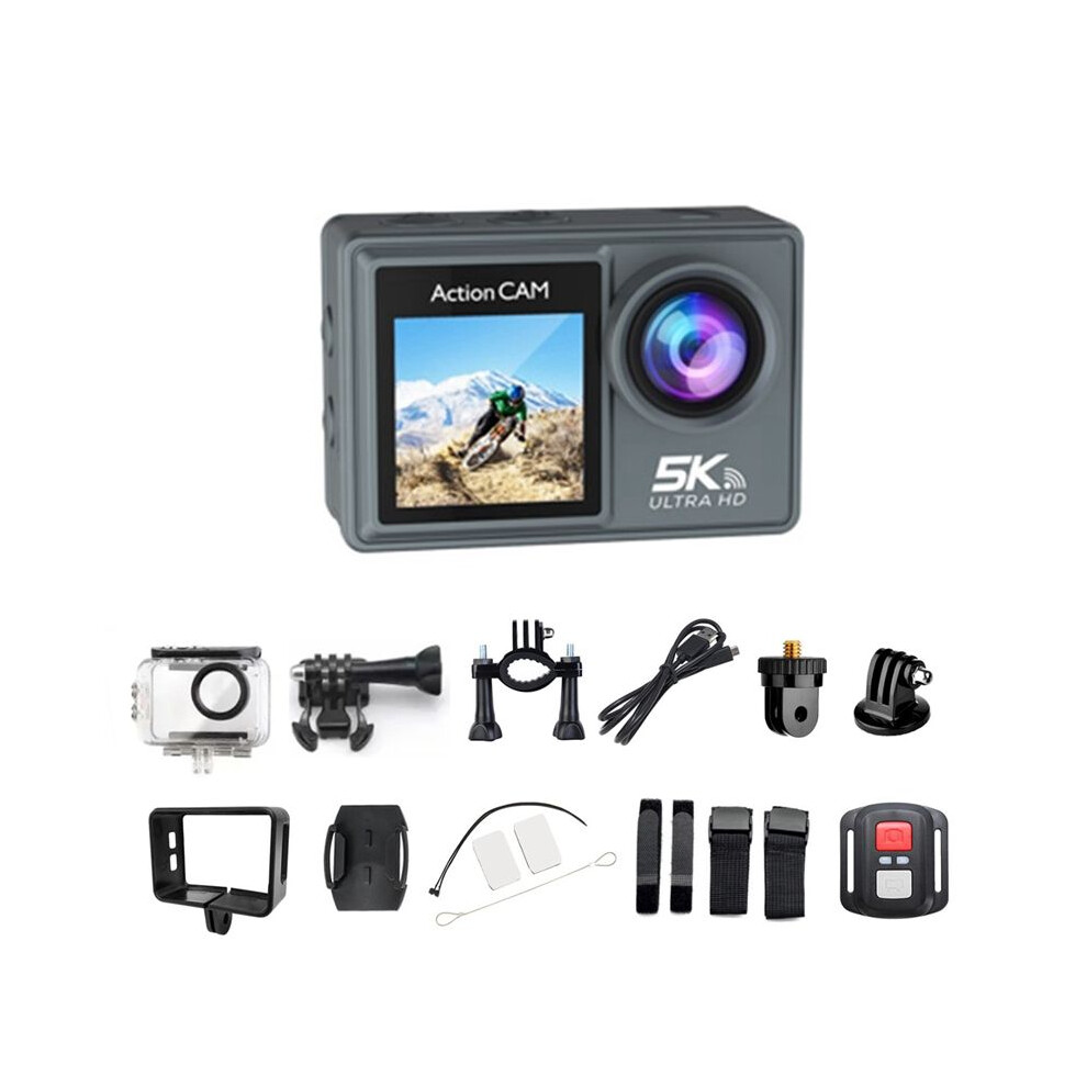 Wifi Anti-Shake Action Camera 5K 30Fps Dual Screen 170 Wide Angle 30M Waterproof Sport Camera With Remote Control 6031035644642