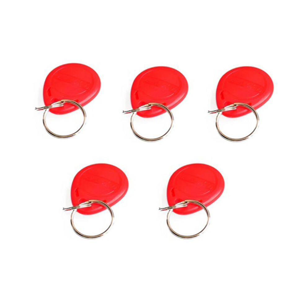 5Pcs Em4100 Read Only Em4100 125Khz Card Proximity Token Keyfobs Red 6031088624080