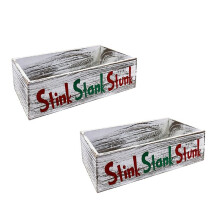 2 Pezzi di Arredamento per il Bagno nel legno Puzza Stank Stunk, Arredamento per il Bagno Puzza Stank Stunk, Scatola di Carta Igienica per