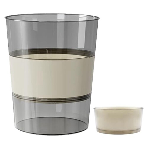 Plastic Small Trash Can Collapsible Portable Garbage Bin Foldable Round Wastebasket,for Bathroom Kitchen Offices 1
