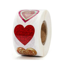 Adesivi A Forma di Cuore San Confezione Regalo di Nozze Decorazione Borsa Busta di Invito per Festa di Compleanno Etichette Sigillate