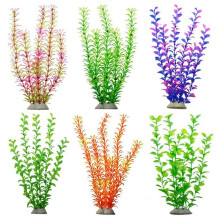 6St Akvarium Landskapsdekoration Simulering VäXtlandskap Akvatisk Plast Akvatisk Siden Blomma Akvarium Dekoration