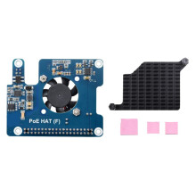 For Raspberry Pi 5 PoE HAT 802.3Af/At GPIO Expansion Board with Cooling Fan 5V/12V for Raspberry Pi 5