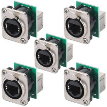 Ethercon Rj45-Chassis-Buchse, D-N8FDP RJ45 Feed/Pass-Panel-Montagebuchse, D-Serie Cat5 RJ45 Vertikaler Panel-Montagestecker