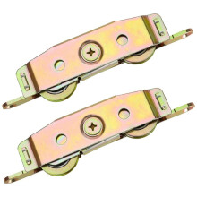 Rodillos para Puertas Corredizas de Alta Resistencia, Rodamientos de Bolas de Acero de 1-1/4 Pulgadas, Lados Ajustables, Juego de 2 Piezas de Rodillos