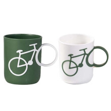 Creatives Bicycle Vaso para Cepillo de Dientes, Vaso para Enjuague Bucal, Paquete de 2