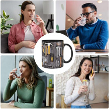 Funny Coffee Mug Ceramic Coffee Cup for Mechanics Mechanic Toolbox Coffee Cup for Beer, Whiskey, Wine, Water,Juice